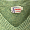 Vintage Wool 60s V-Neck Sweater Size L Green Women's
