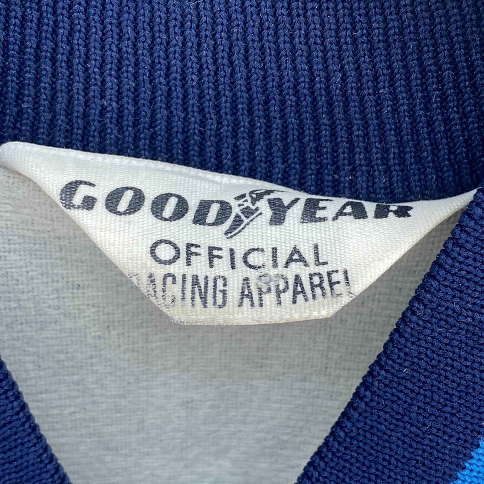 Good Year Bloomer Eagle Logo Snapped Bomber Navy Blue Jacket Size M