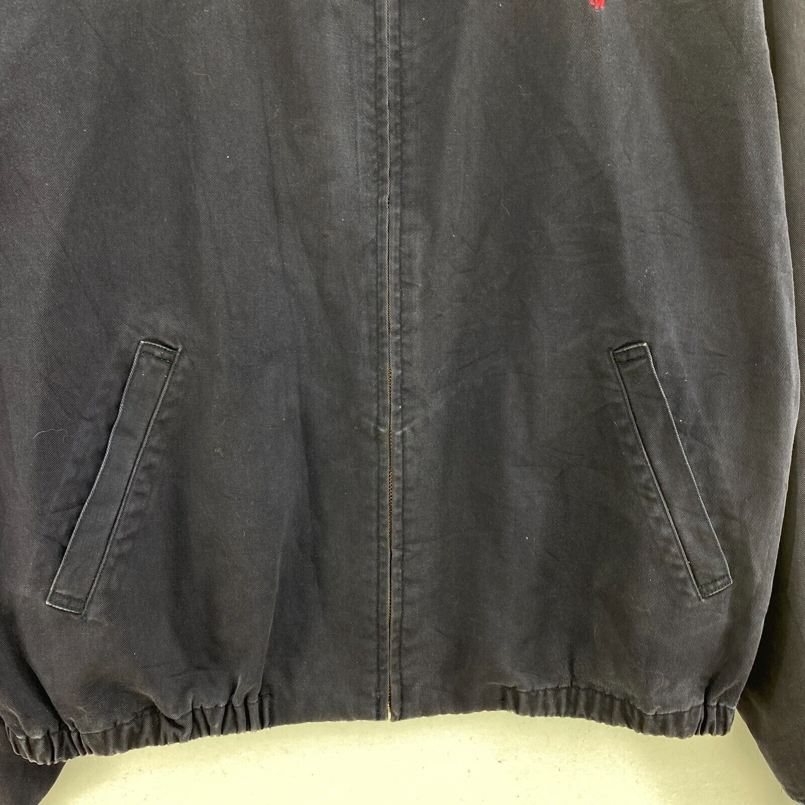 Vintage Polo Ralph Lauren Full Zip Bomber Cotton Navy Blue Jacket Size XL