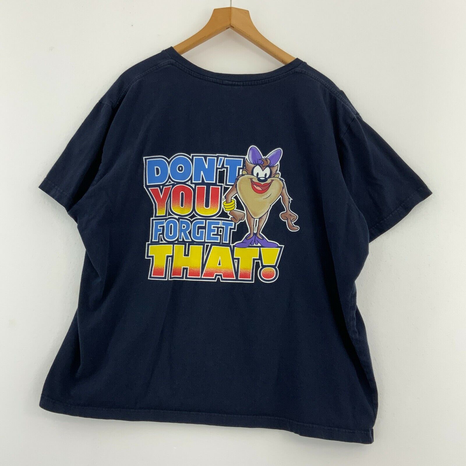 Looney Tunes Taz I Make The Rule Around Here Dark Blue T-shirt Size 2XL