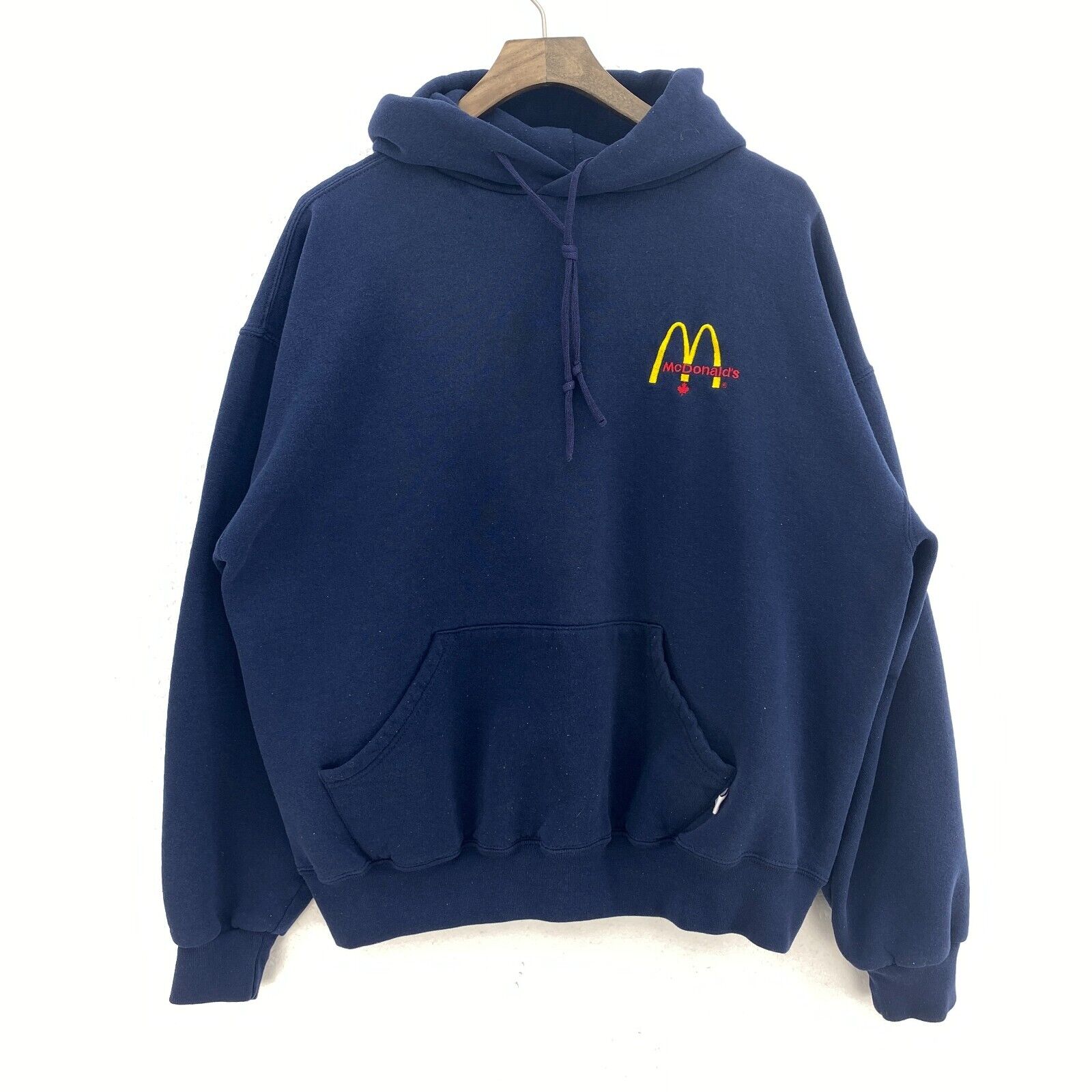 Russell Athletic Mc Donalds Wetaskiwin Canada Navy Blue Hoodie Size L Food