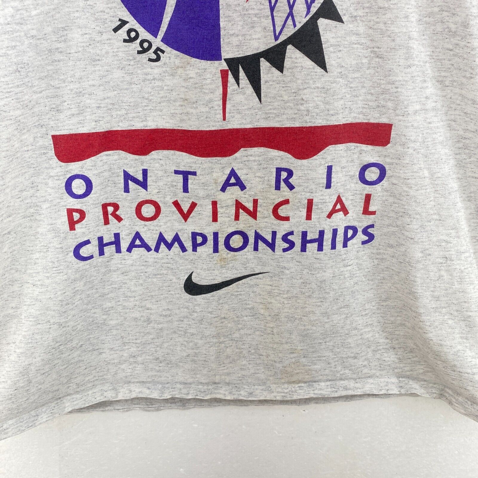 1995 Nike Gray T-shirt Size L Basketball