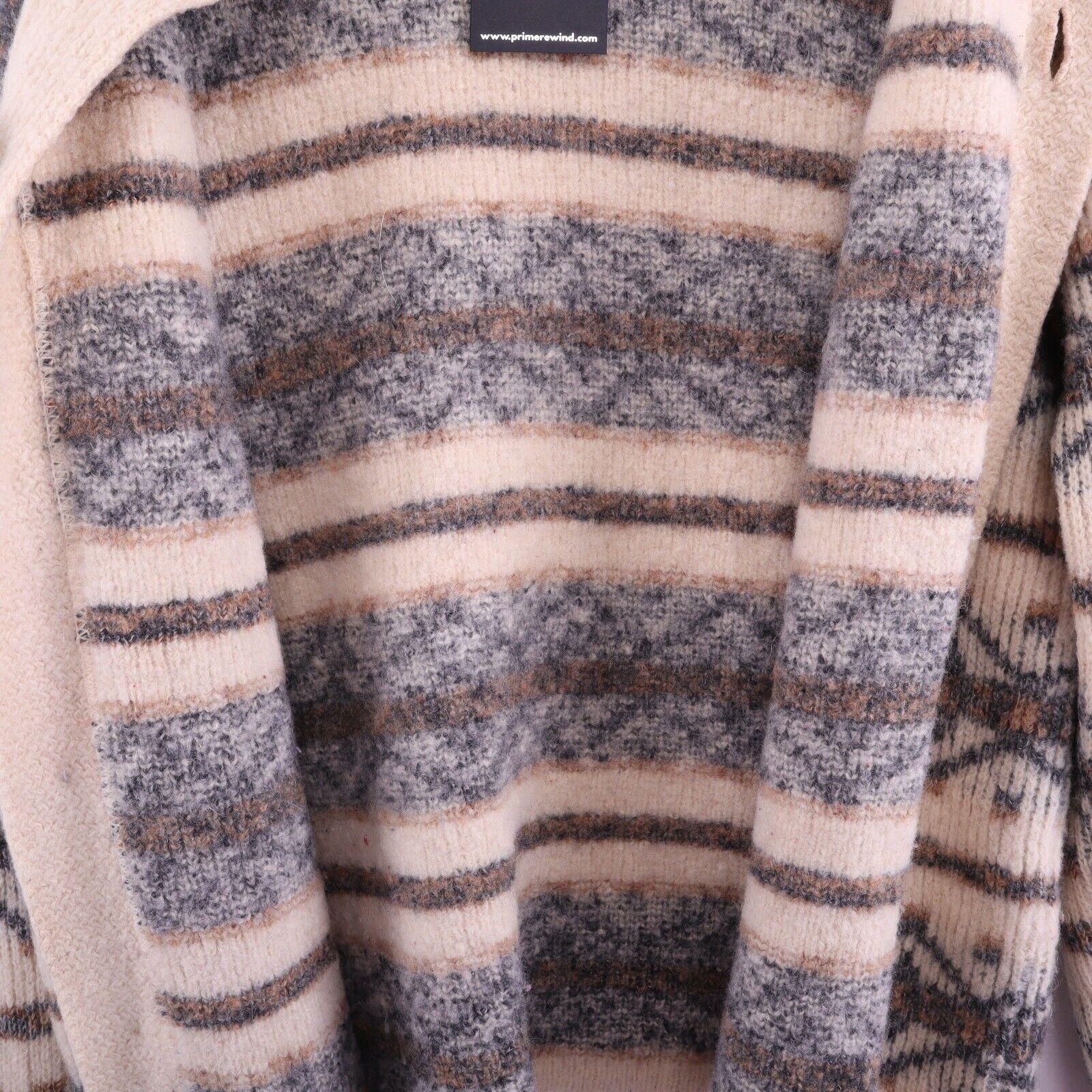 Sears Wool Knit Beige Cardigan Size 44 90s