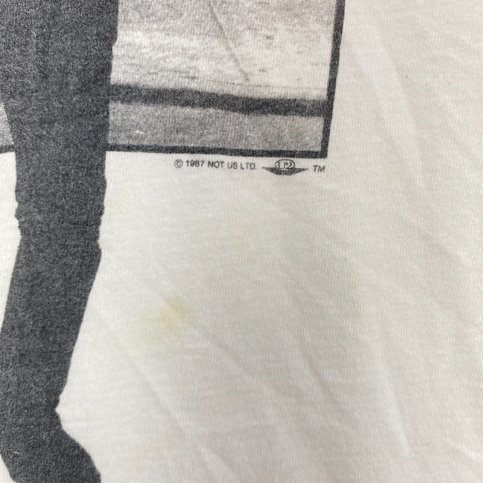 The Joshua Tree U2 Rock Band 1987 White T-shirt Size M Single Stitch