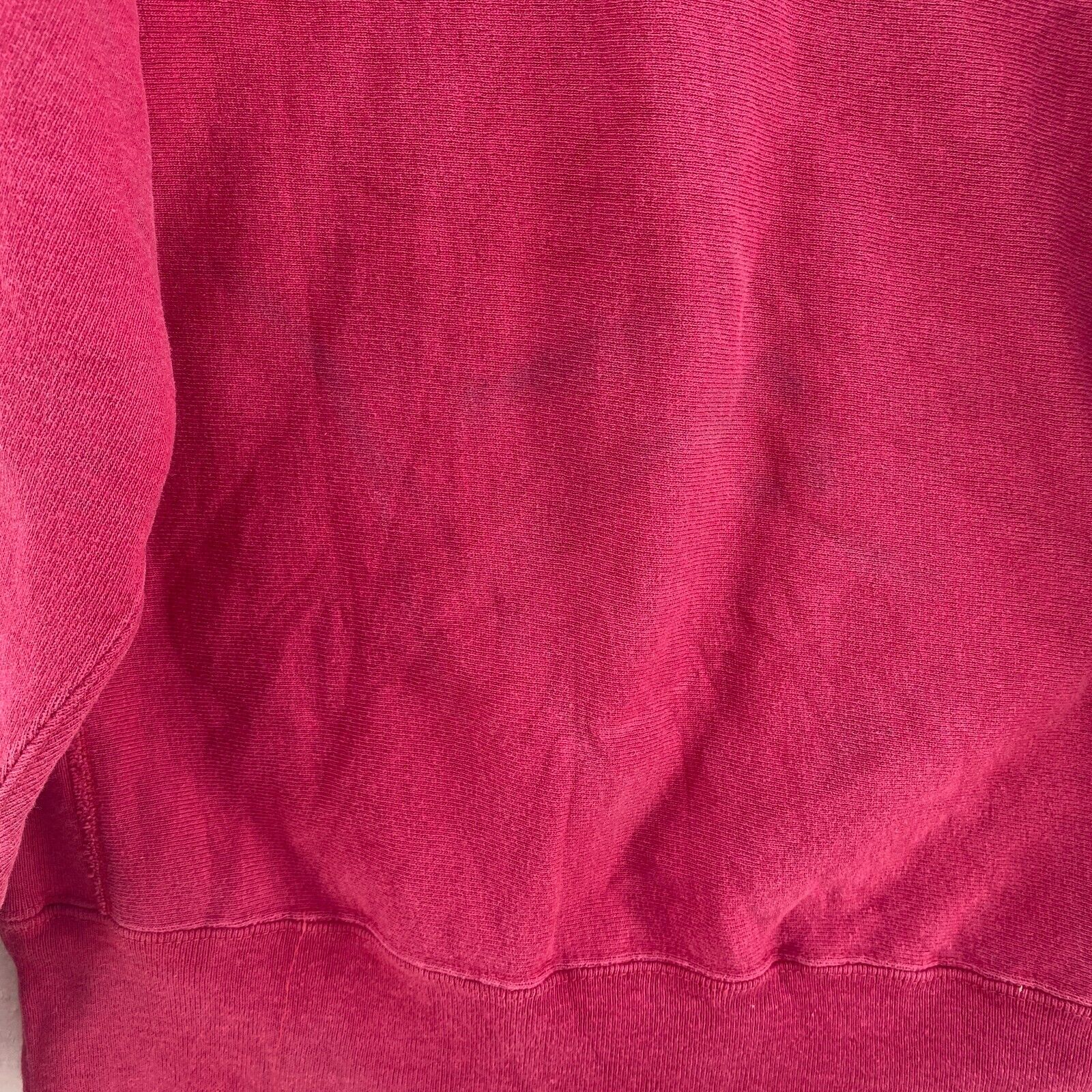 Champion Reverse Weave Embroidered Logo Red Sweatshirt Size L Crewneck