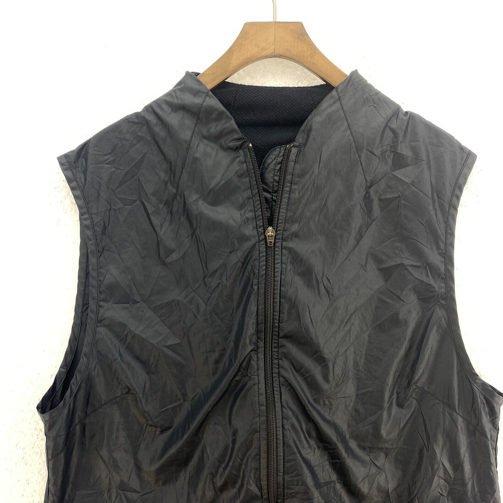 Vintage Nike Full Zip Lightweight Black Vest Jacket Size XL