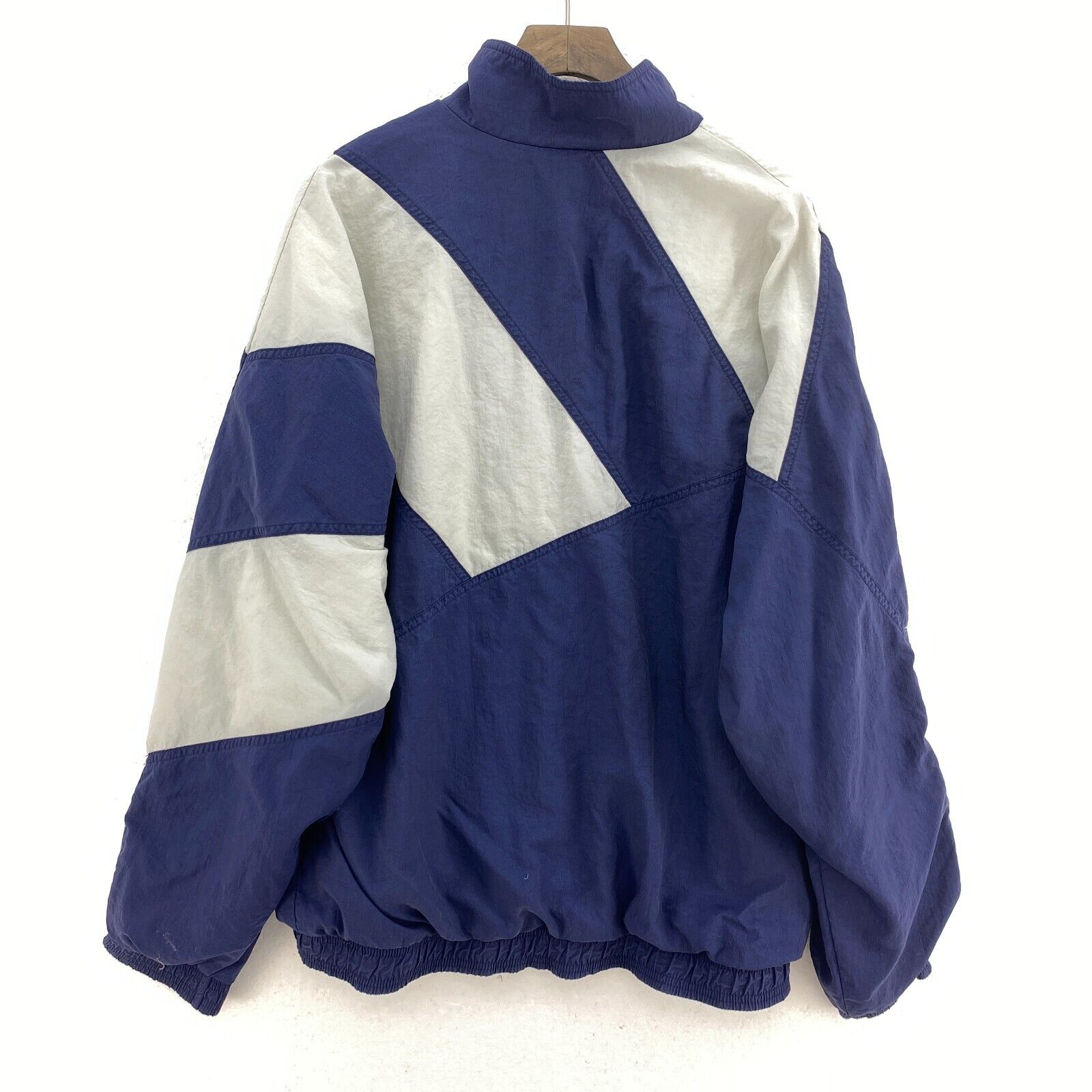 Vintage Adidas Full Zip Navy Blue Spell Out Light Jacket Size M