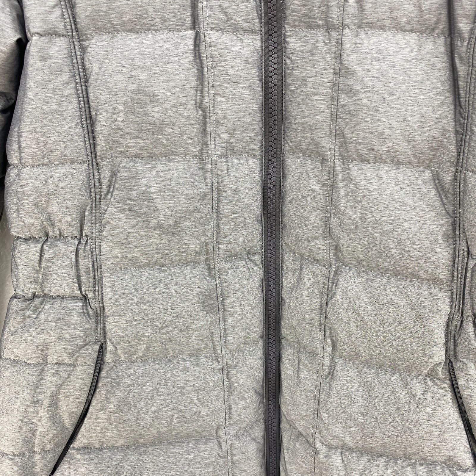 The North Face Full Zip Long Puffer Jacket Gray Size S Women's