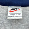 Nike Swoosh Snapped Navy Blue Red Raglan Sleeve Bomber Jacket Size XL