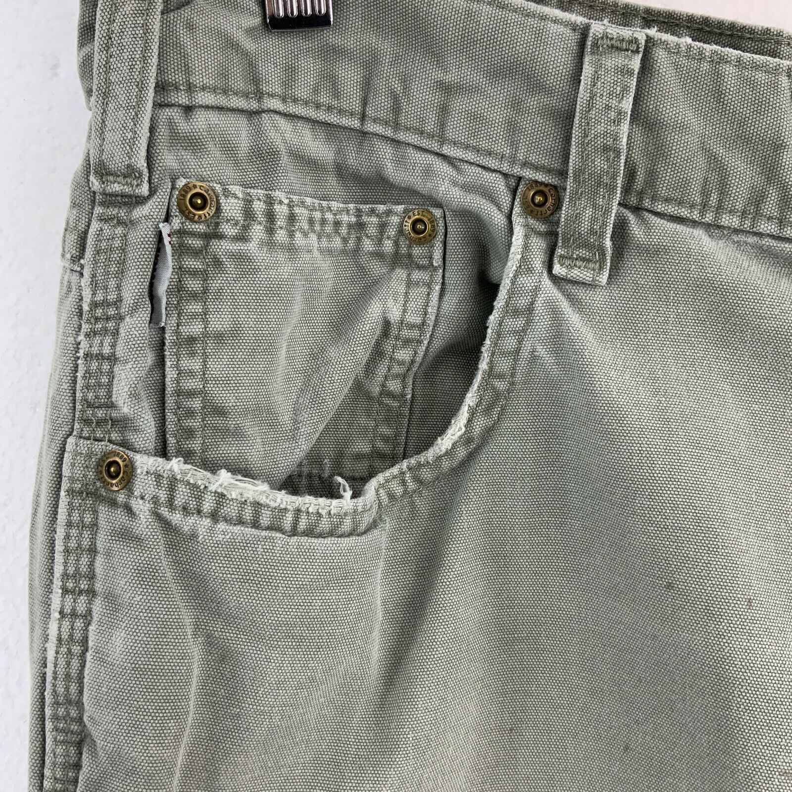 Carhartt Light Gray Carpenter Cargo Pant Size 36x29