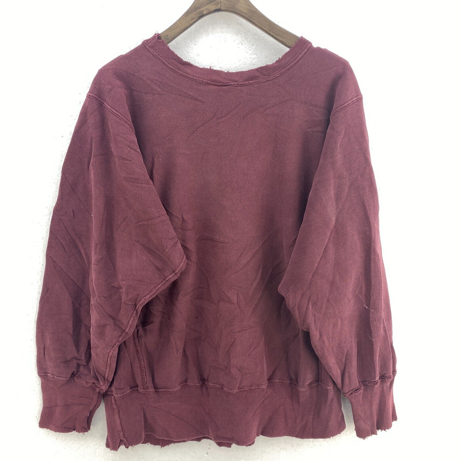 Champion Reverse Weave Boston College Spell Out Burgundy Red Sweatshirt Size M