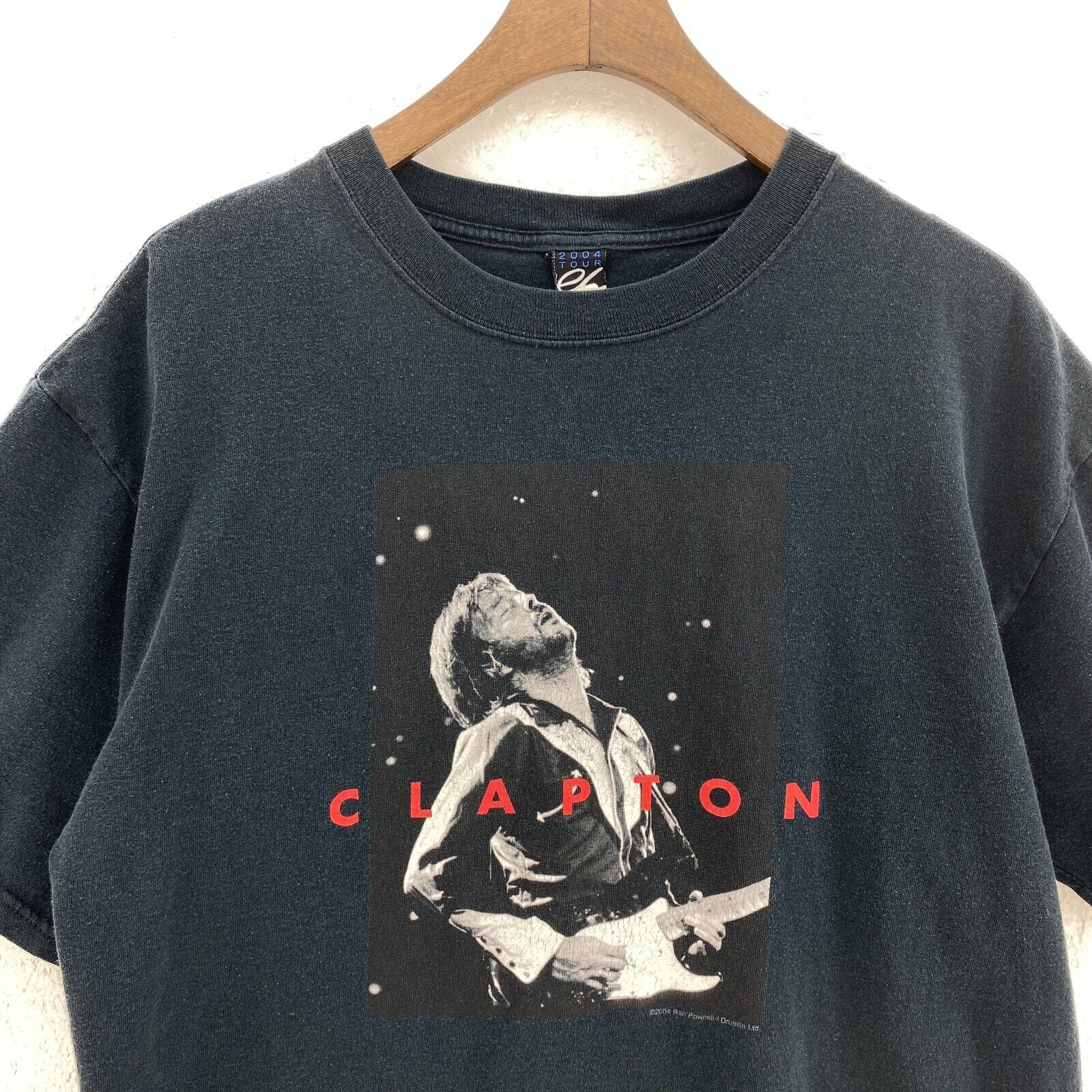 Eric Clapton Tour 2004 Black T-shirt Size L Tee Music
