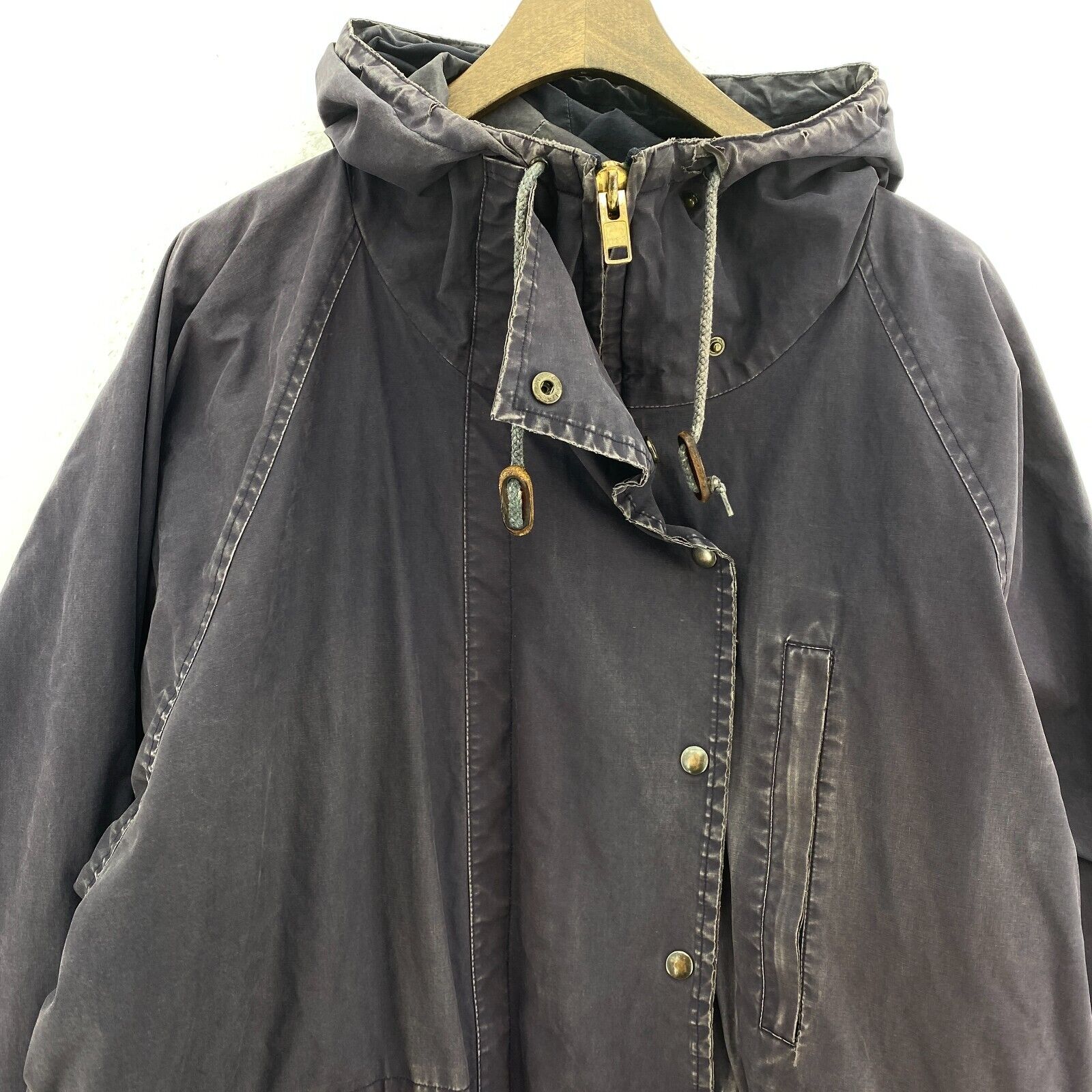 Polo By Ralph Lauren Logo Size M Full Zip Purple Hooded Jacket Size M