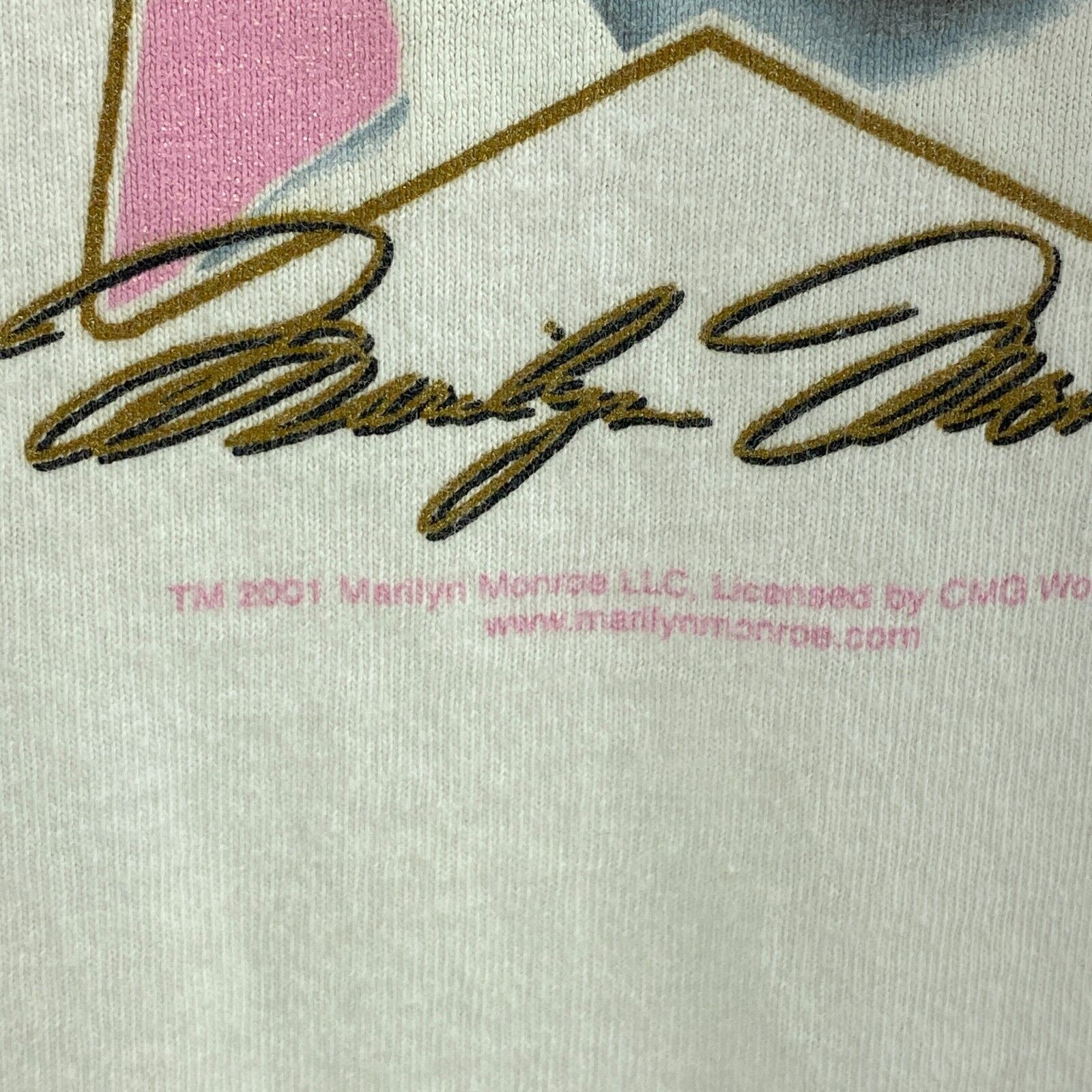 Marilyn Monroe 2001 Star White T-shirt Size S Women's