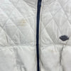 Harley Davidson Metal Logo Full Zip Beige Puffer Jacket Size L