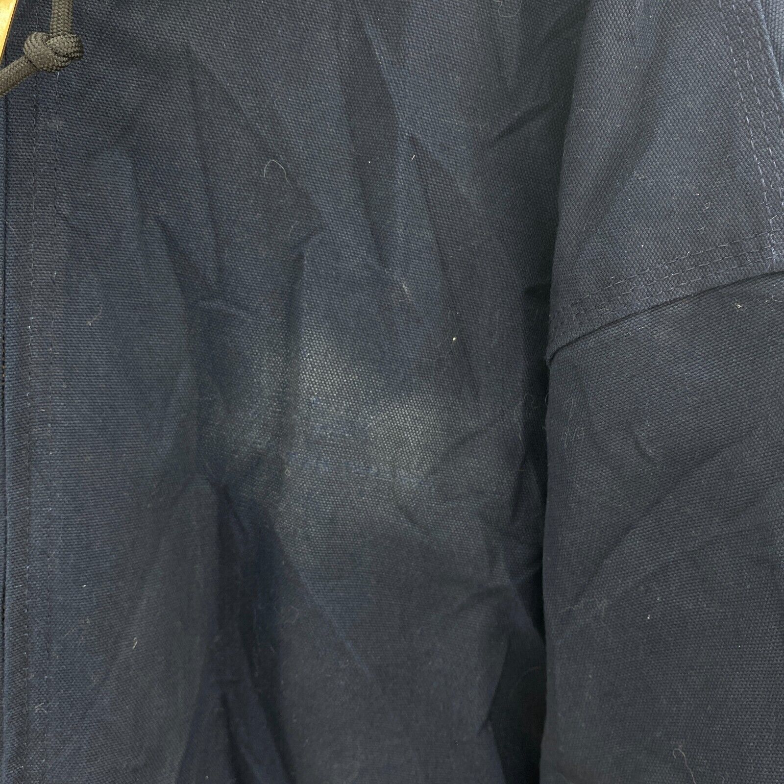 Carhartt Workwear Blue Hooded Jacket Basf Company Quilt Lined Size 3XL Full Zip