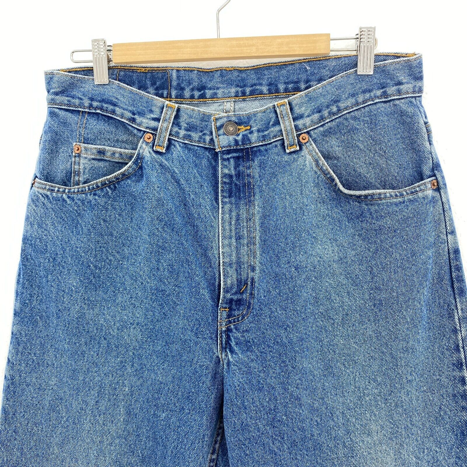 Levi's Orange Tab Dark Wash Blue Jeans Straight Size 32 x 28
