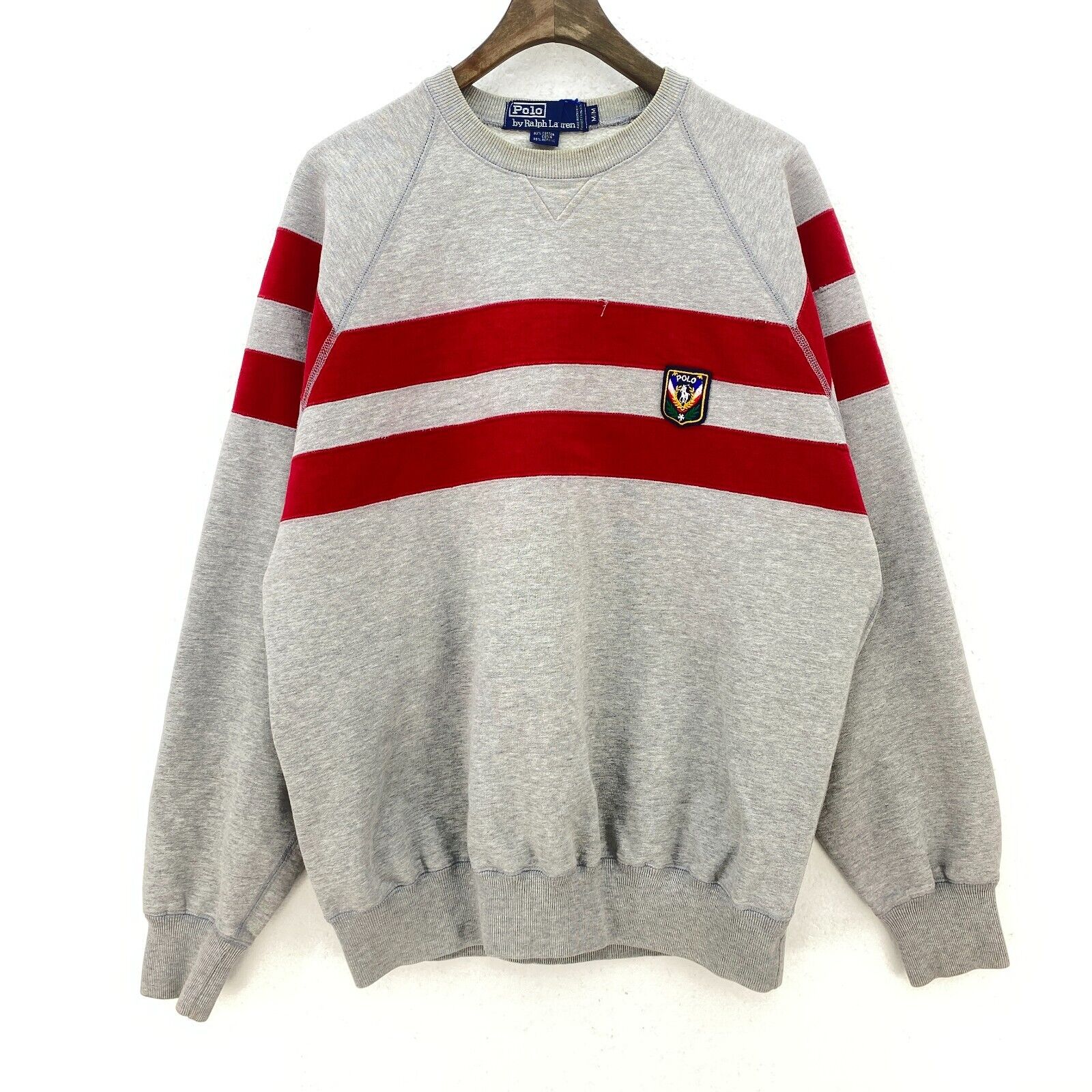 Polo Ralph Lauren Logo Gray Sweatshirt Size M Crew Neck