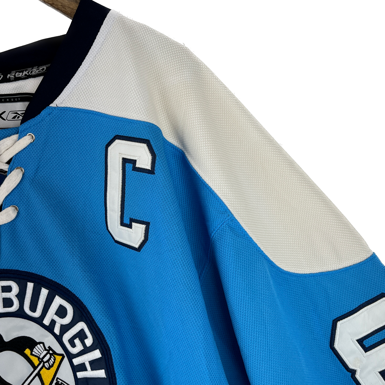 Vintage Reebok CCM Pittsburgh Penguins #87 Sidney Crosby Blue Jersey Size 54