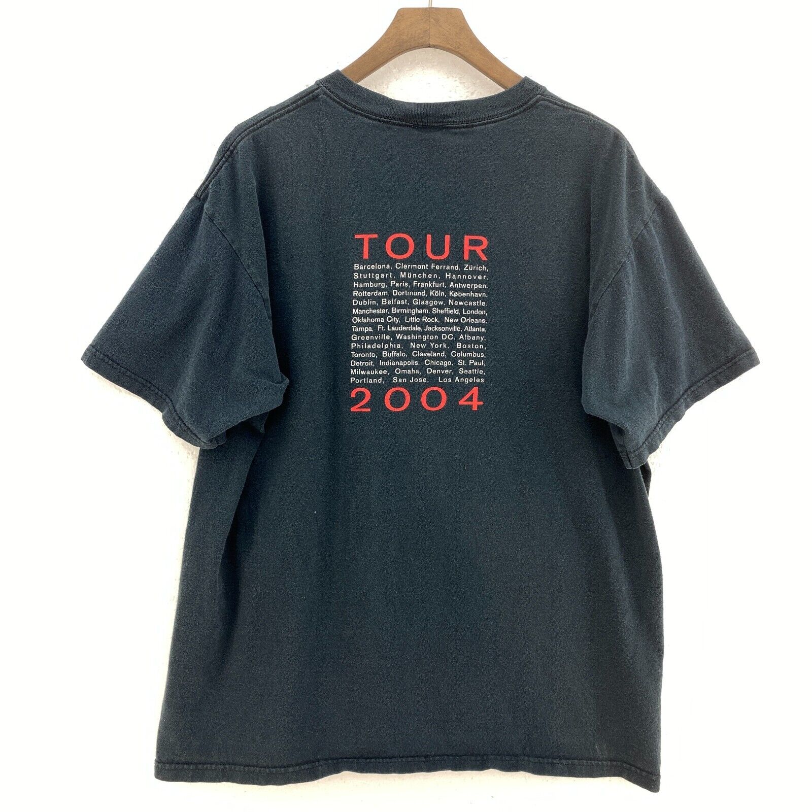 Eric Clapton Tour 2004 Black T-shirt Size L Tee Music