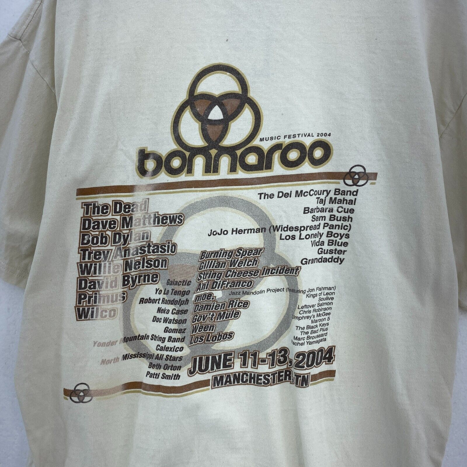Bonnaroo Music Festival 2004 Just One Big Tea Party White T-shirt Size XL