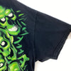 Liquid Blue Green Skull Pile Black Vintage T-shirt Size XXL