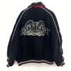 Vintage Avirex USA Varsity College Full Zip Bomber Jacket Black Size 2XL