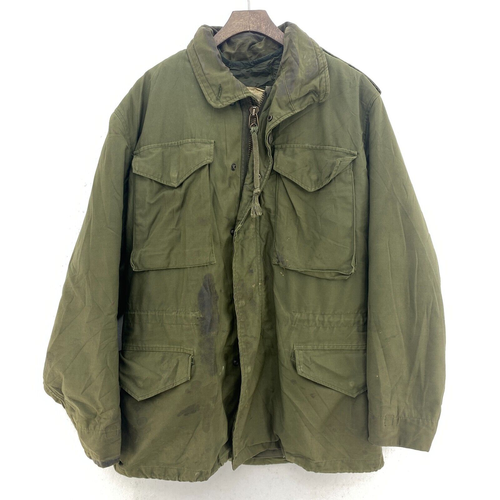 Military 3 In 1 Full Zip Army Green Parka Coat Jacket Size S
