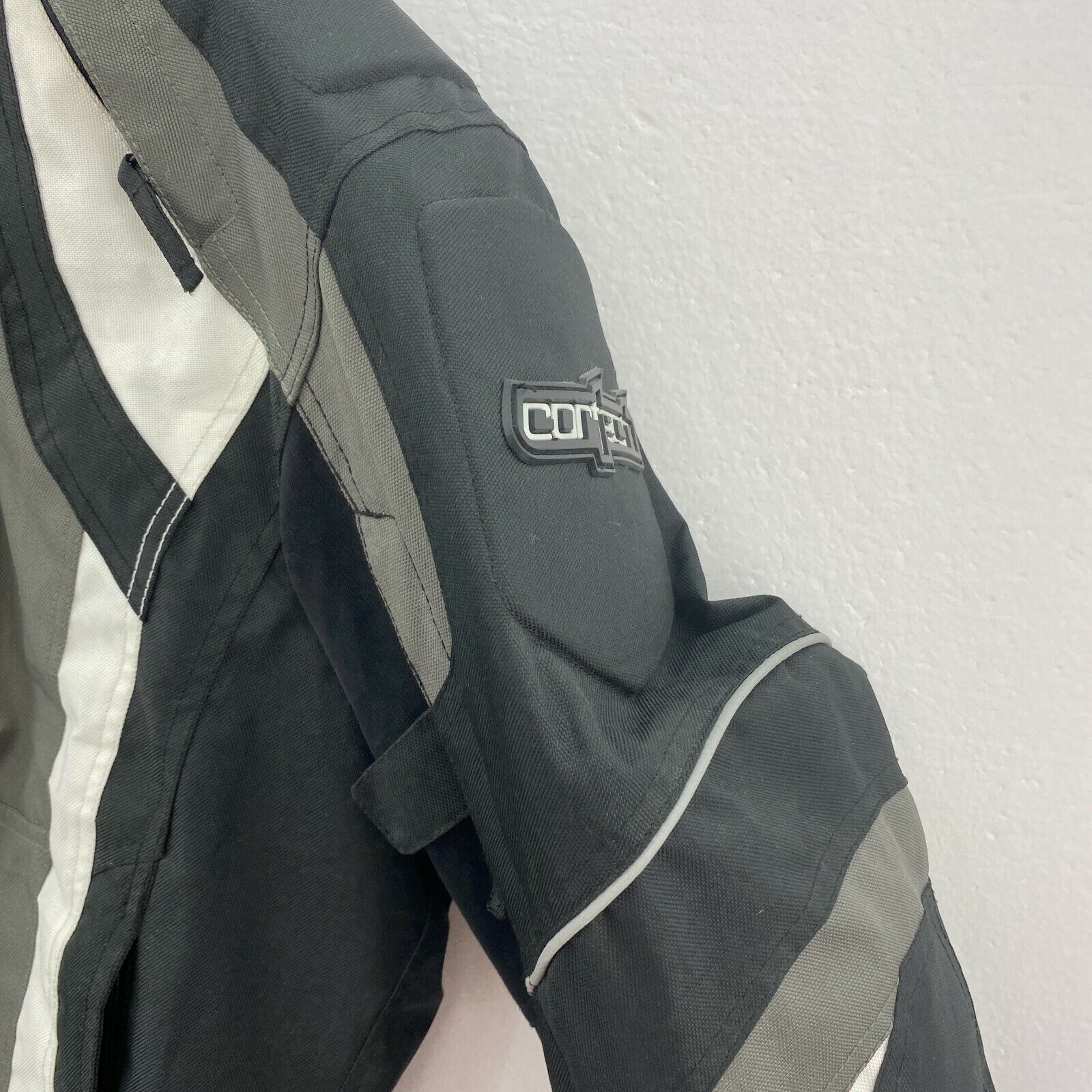 Vrx Cortech Biker Black Gray Jacket Size 42 Armoured Elbow & Shoulder