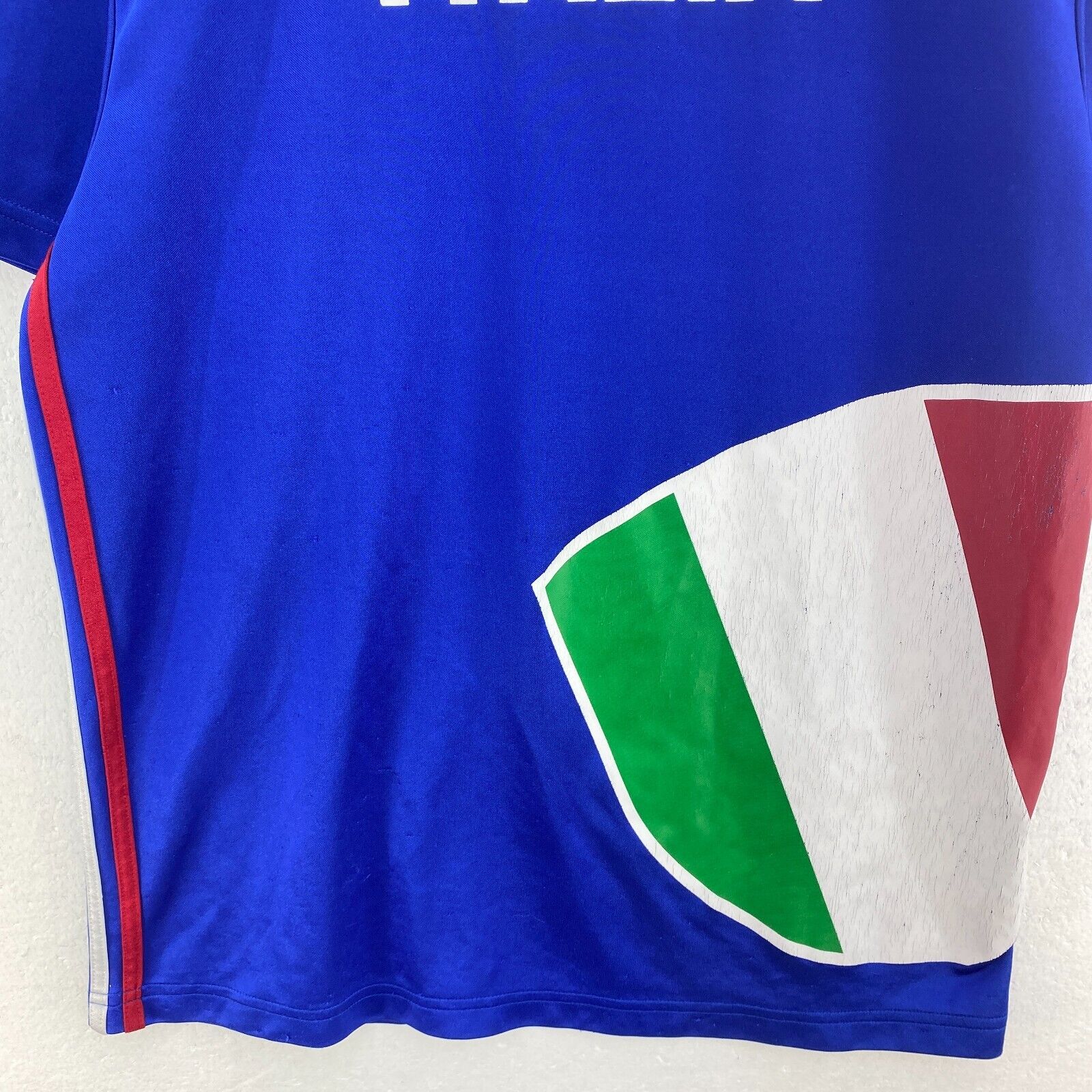 Vintage Adidas Italia Blue Jersey Size L Crew Neck