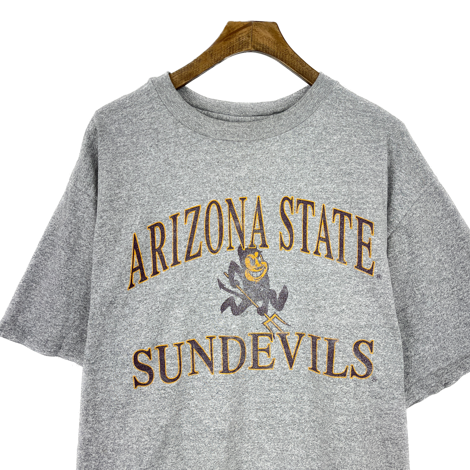 Vintage Arizona State Sundevils NCAA Gray T-shirt Size XL Single Stitch