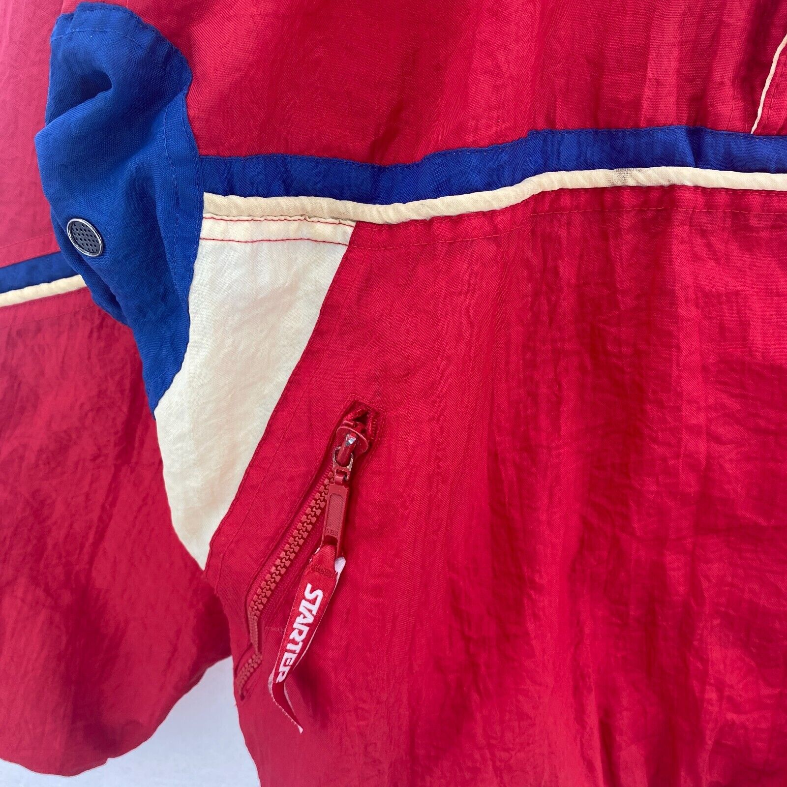 Starter Montreal Canadiens NHL Quarter Snap Insulated Red Jacket Size XL