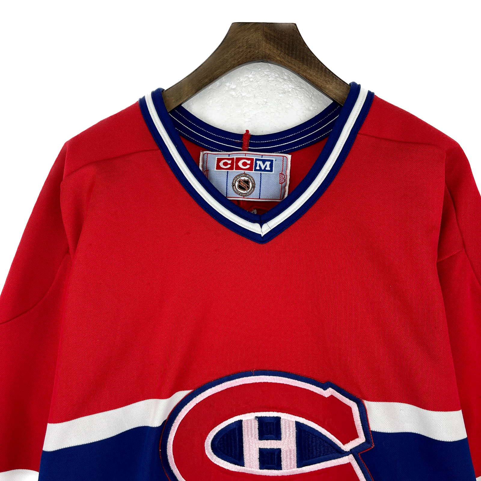 Vintage CCM Montreal Canadiens 1980s NHL Red Jersey Size L