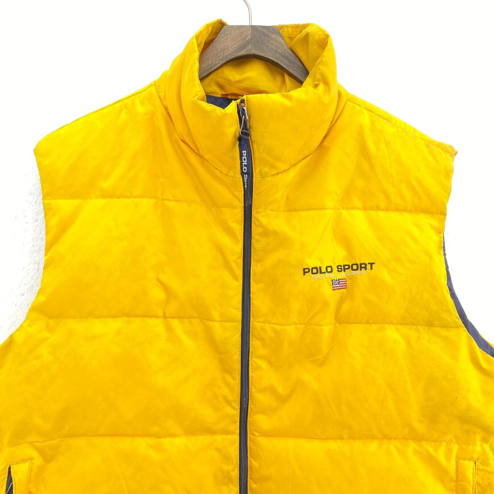 Polo Sport Ralph Lauren Full Zip Yellow Vest Jacket Size L