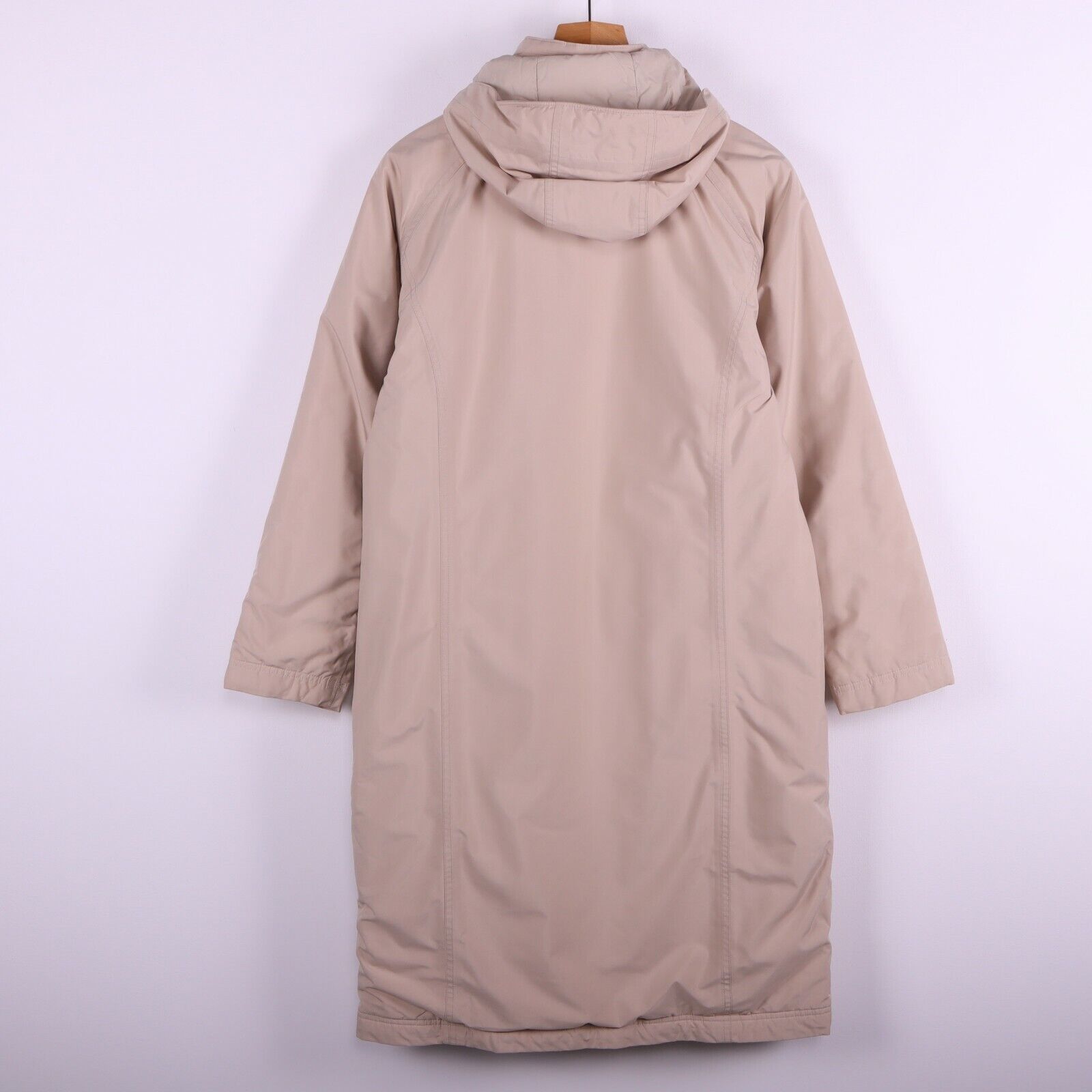 L.L.Bean Women's Beige Insulated Ultra Long Puffer Coat Size S Full Zip