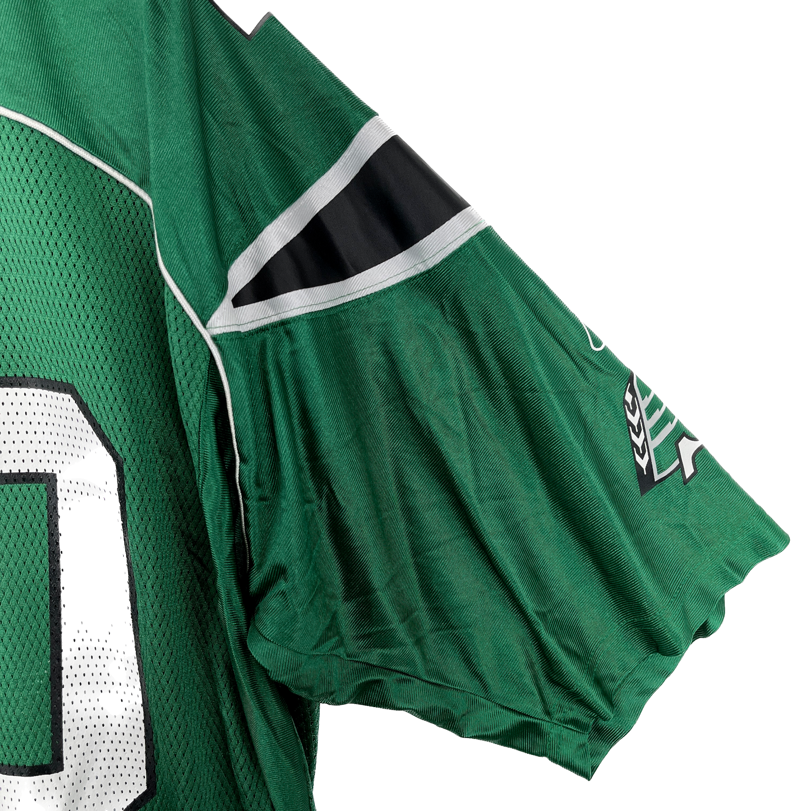 Vintage Saskatchewan Roughriders CFL Football Reebok Green V-Neck Jersey Size XL