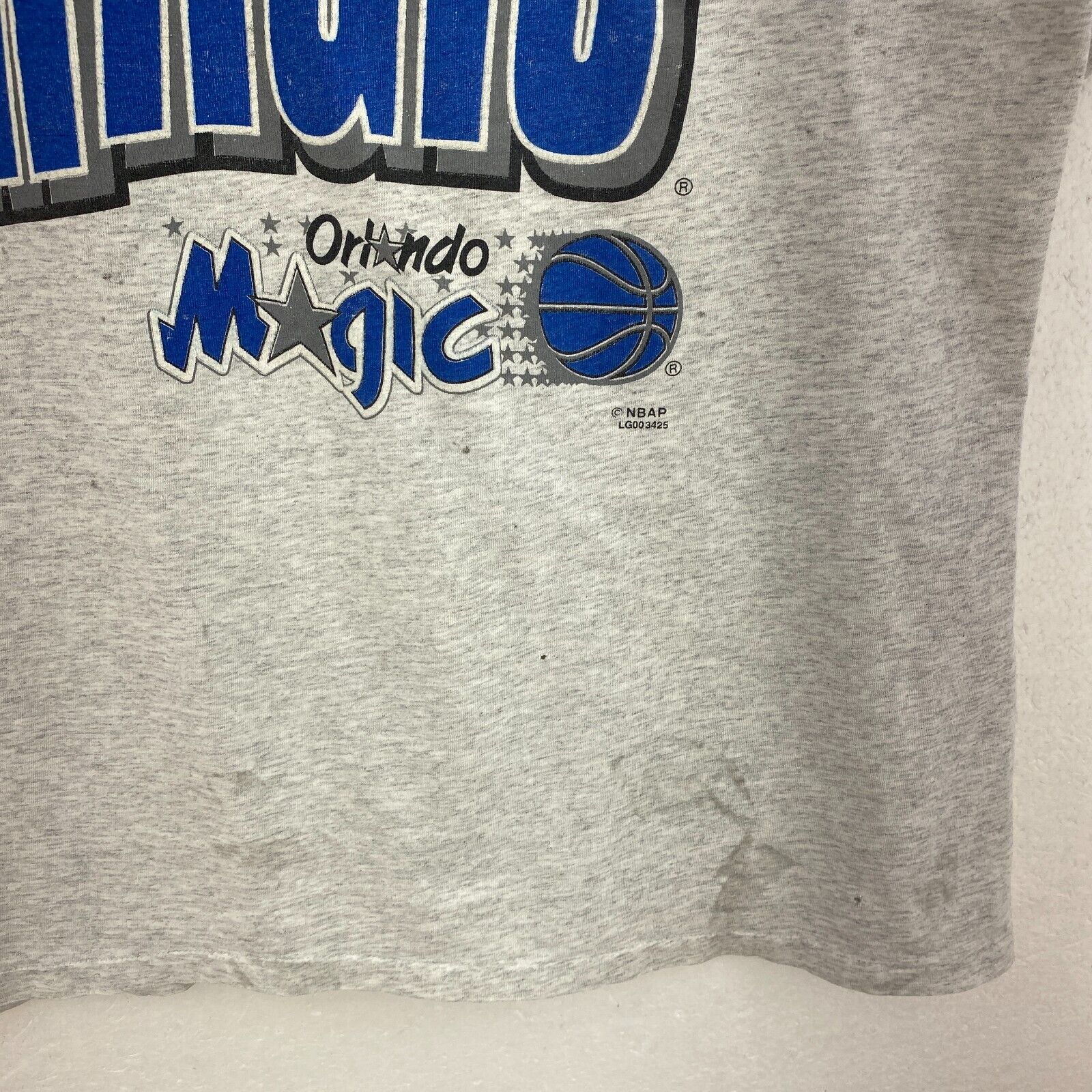 Logo 7 Orlando Magic NBA Basketball Gray T-shirt Size XL