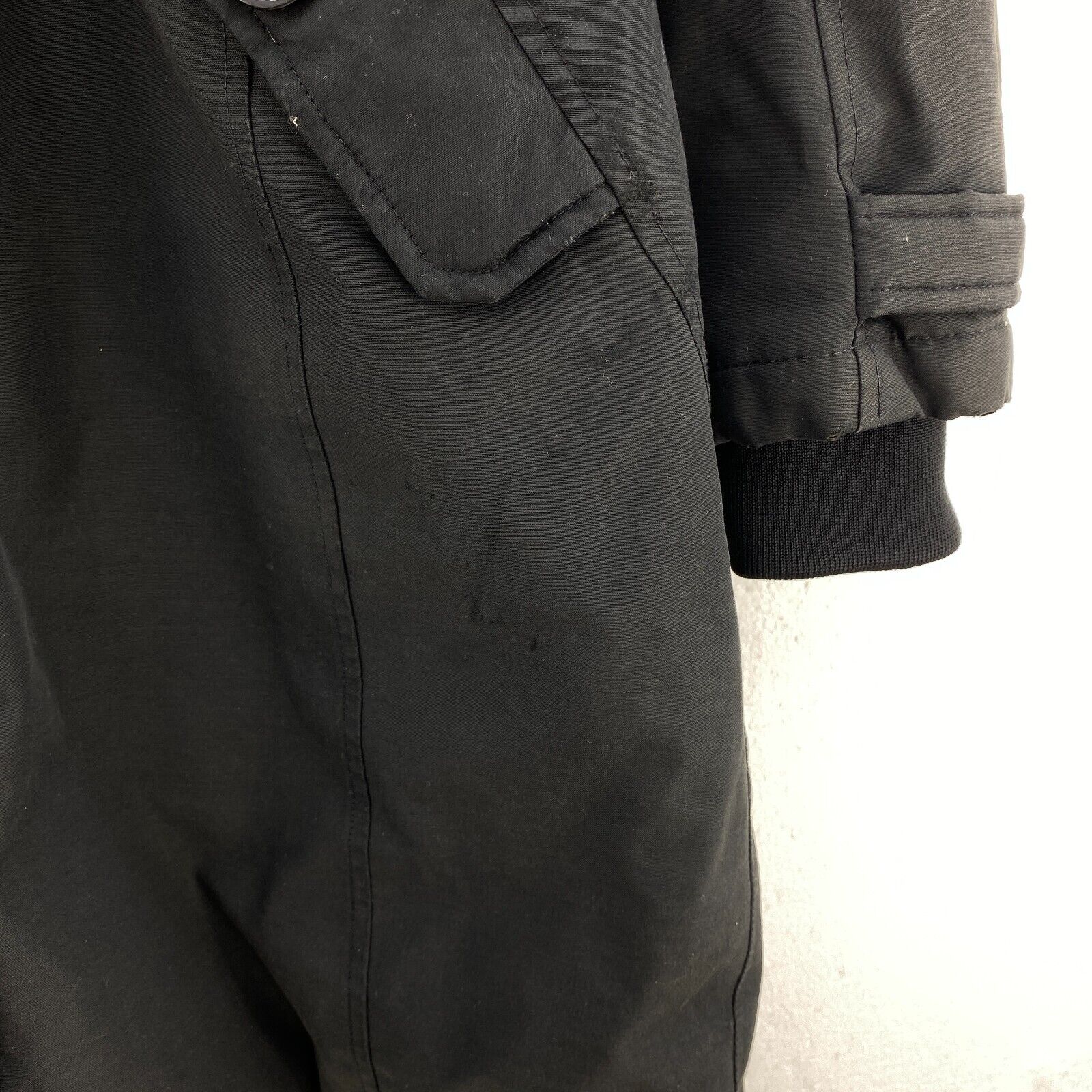 The North Face Hyvent Black Insulated Women's Parka Jacket Size M Full Zip Up