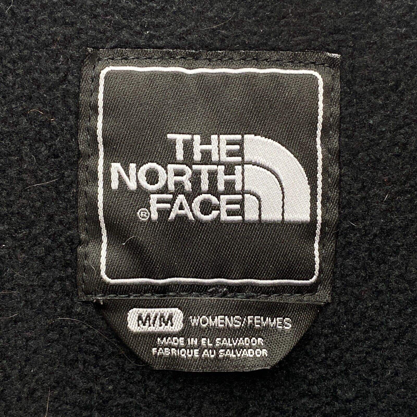 Women's The North Face Zip Pockets Fleece Jacket Full Zip Size M Black