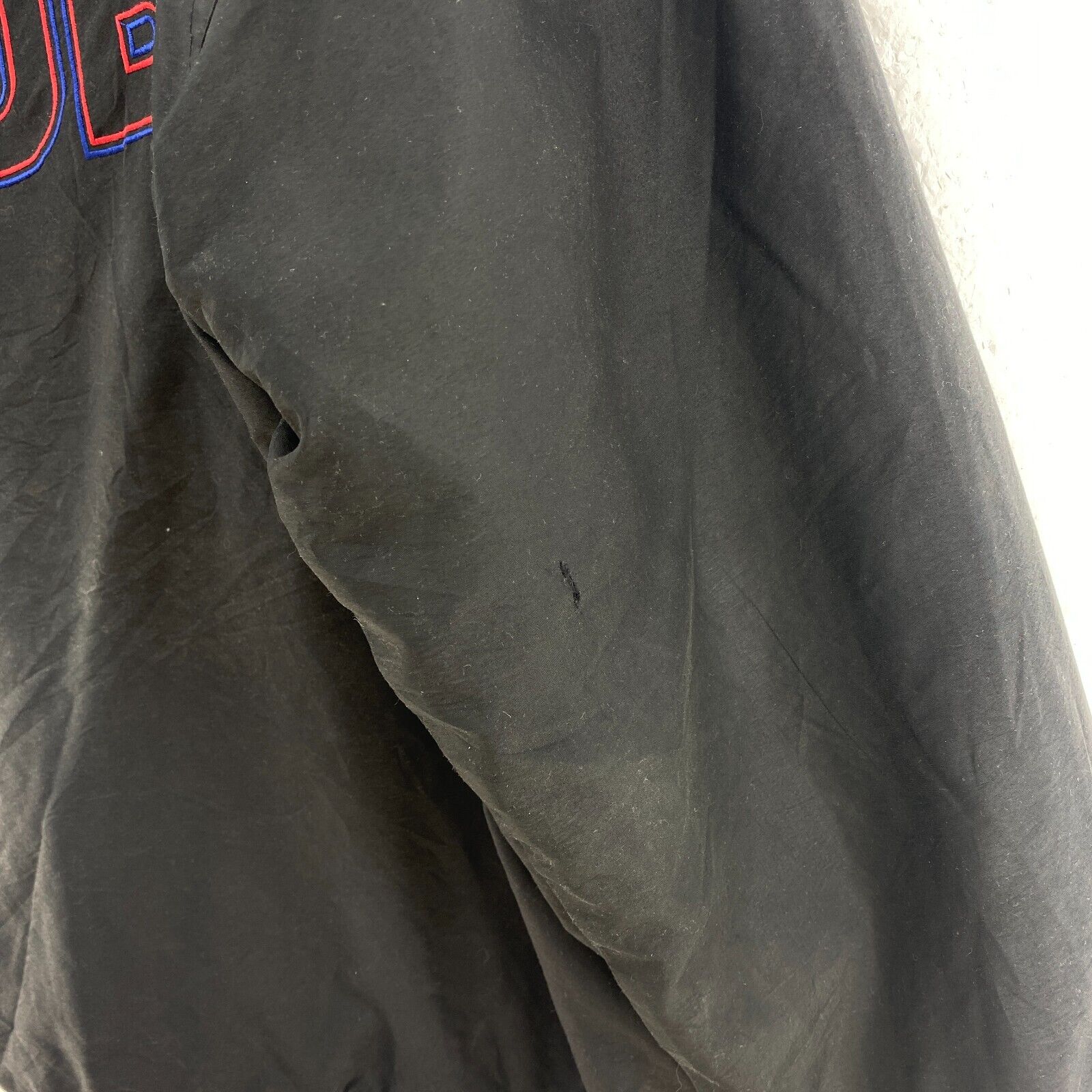 Chicago Cubs Logo Black Starter Full Zip Hooded Insulated Jacket Size L MLB