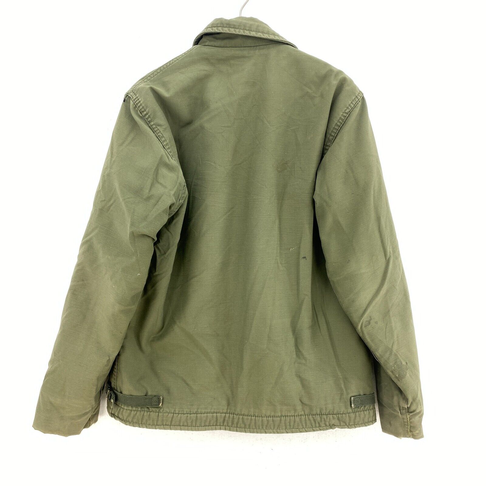 Vintage 1970s Military m-1 Stencil deck Jacket Green Large