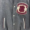 Moldmakers Of Canada Gray Wool Varsity Snap Jacket Size 42