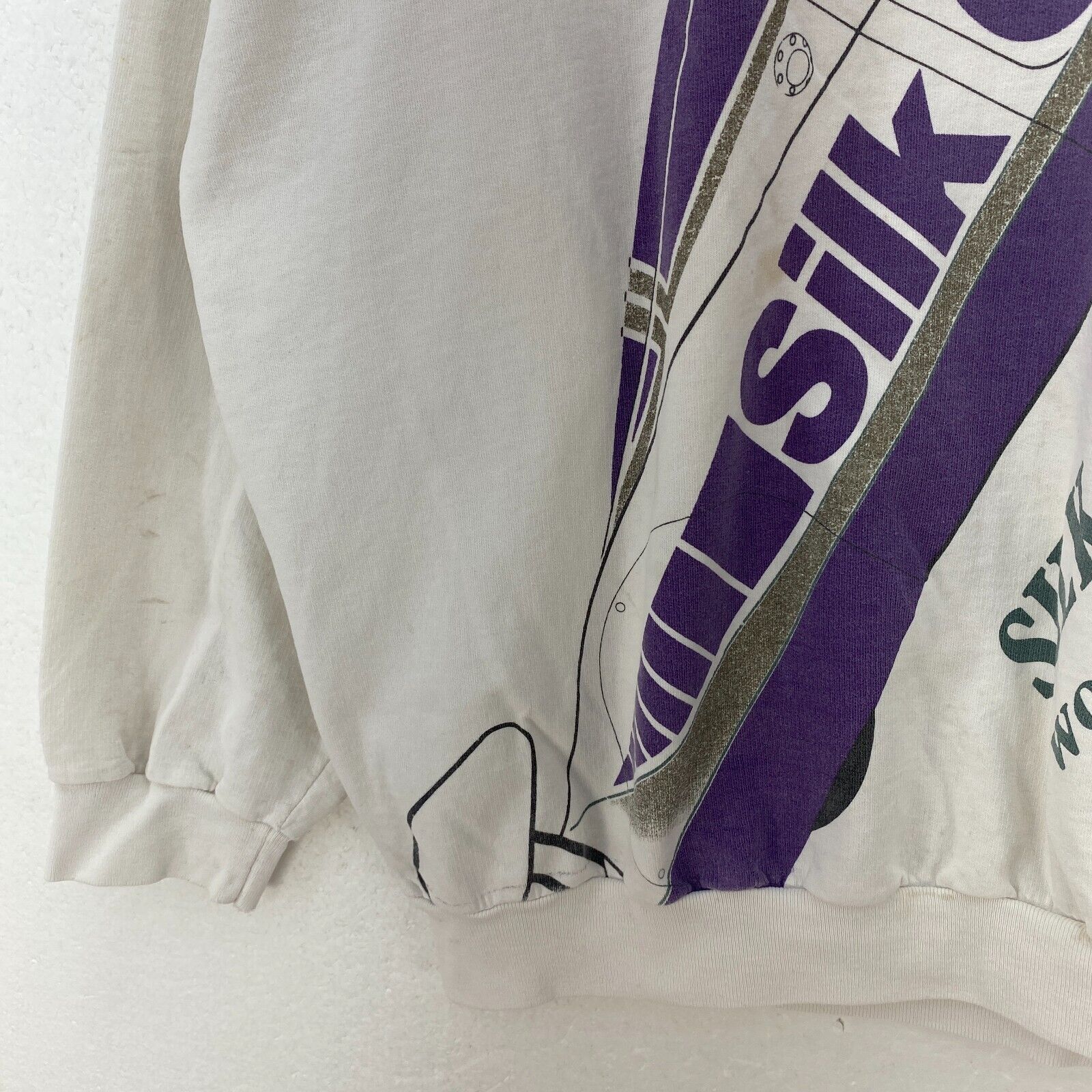 Silk Cut Jaguar Team World Sportscar Championship Racing White Sweatshirt Size L