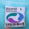 Liquid Blue Aquatic Turtle Beach Tie-Dye T-Shirt Size L 1996 Single Stitch