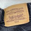 Levi's 634 Orange Tab Black Jeans Straight Size 36