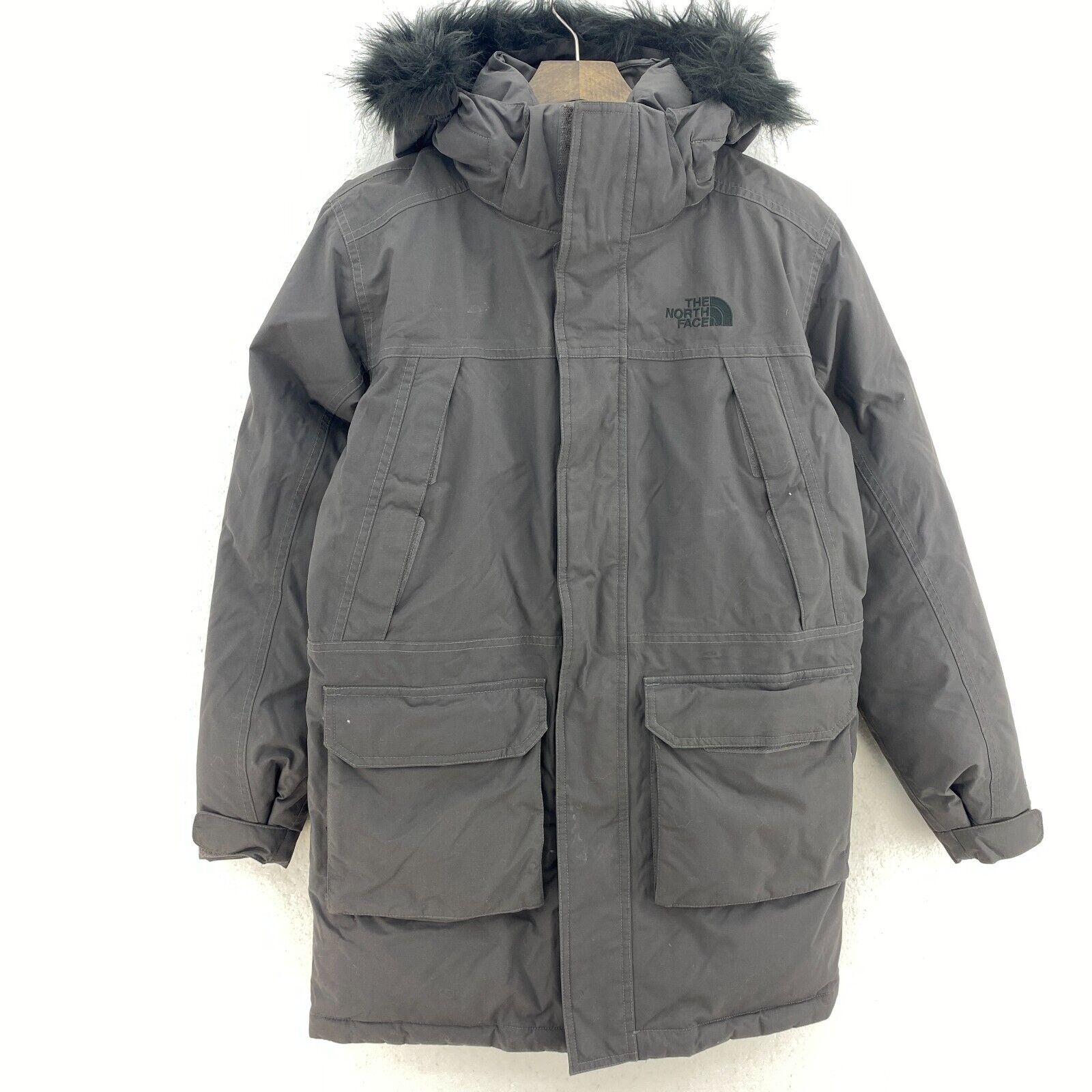 The North Face 550 Dryvent Hooded Full Zip Black Jacket Size L Boys