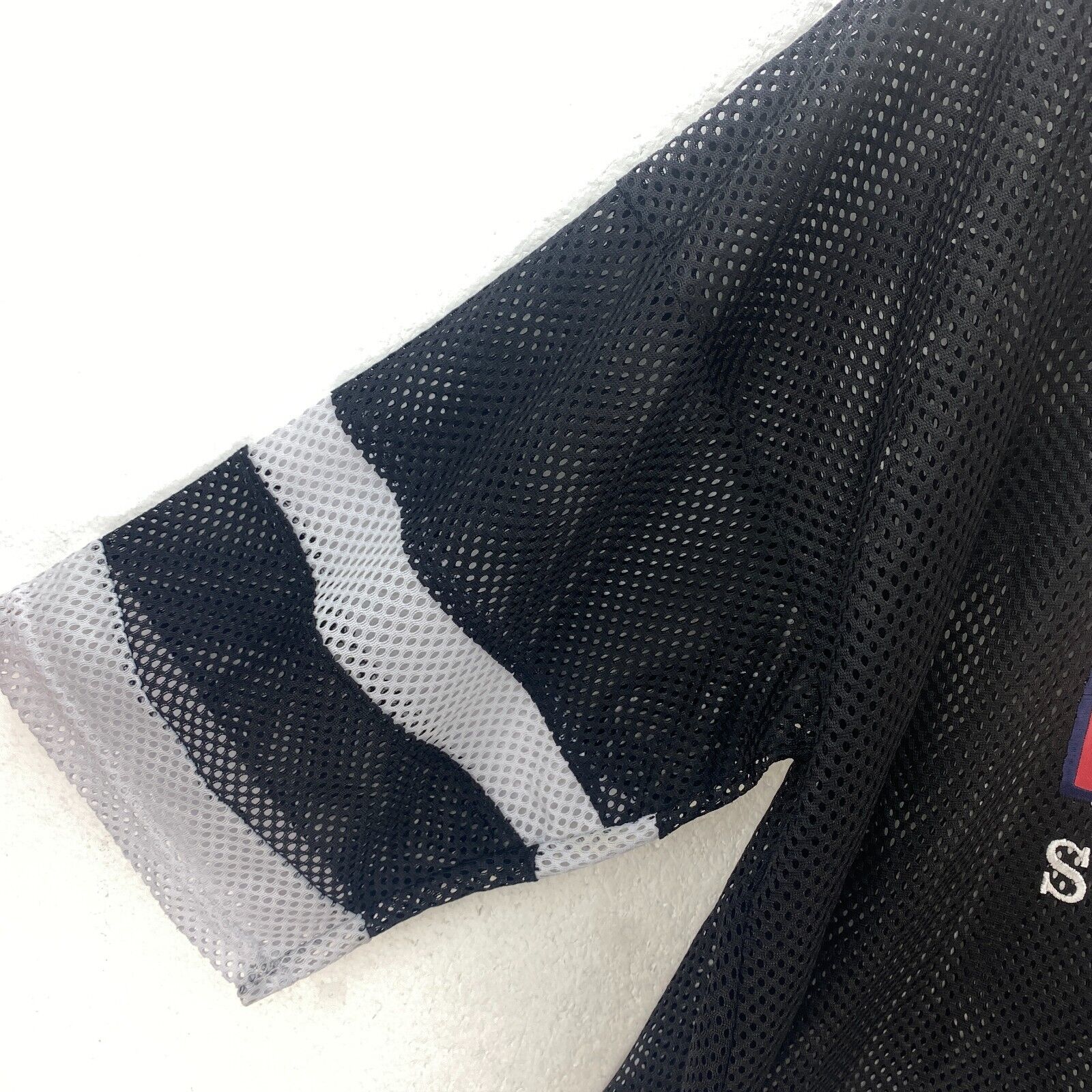 Tommy Hilfiger Sports Black Mesh V-Neck Jersey Size XXL
