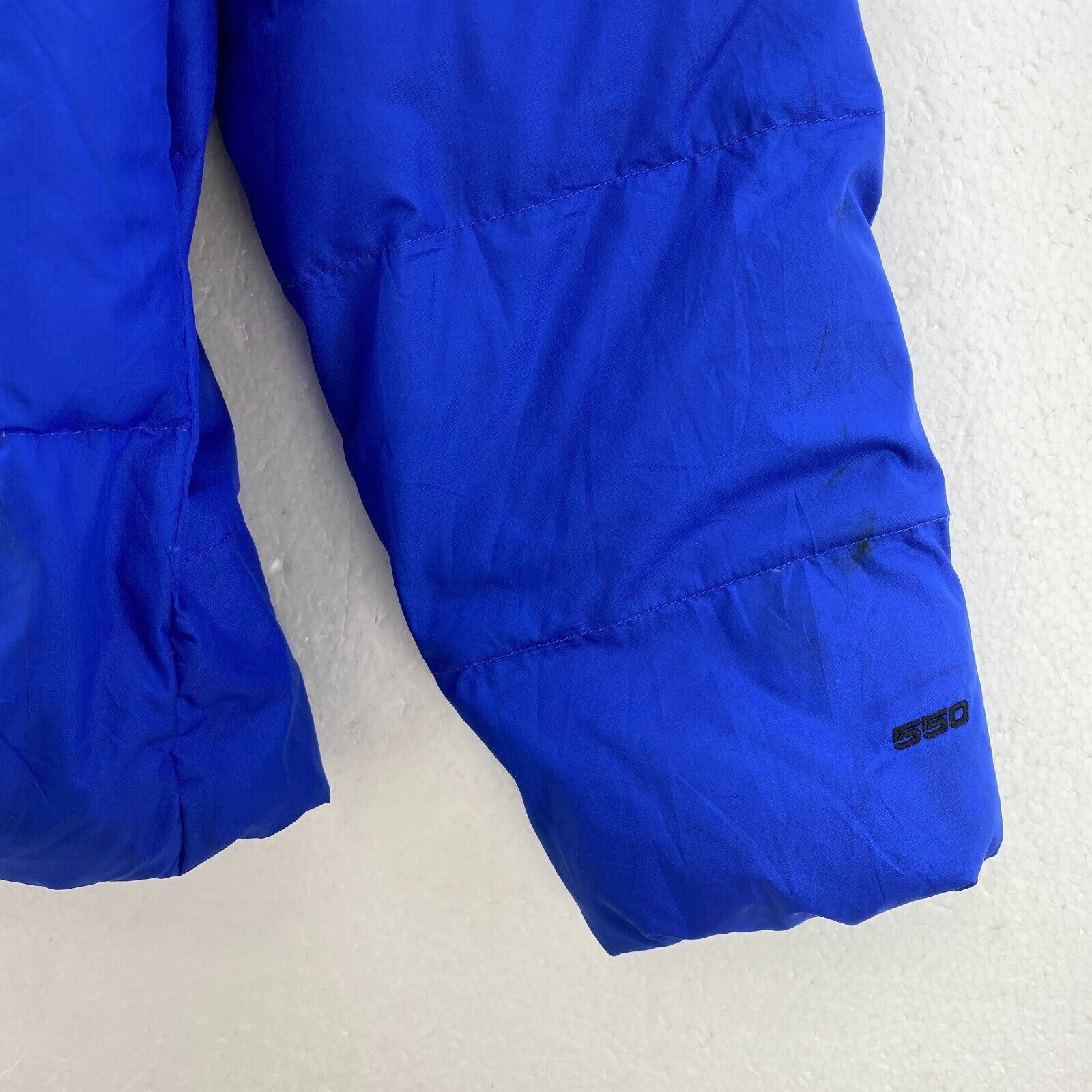 The North Face Boys 550 Full Zip Blue Insulated Jacket Size XL Fleeced Lined