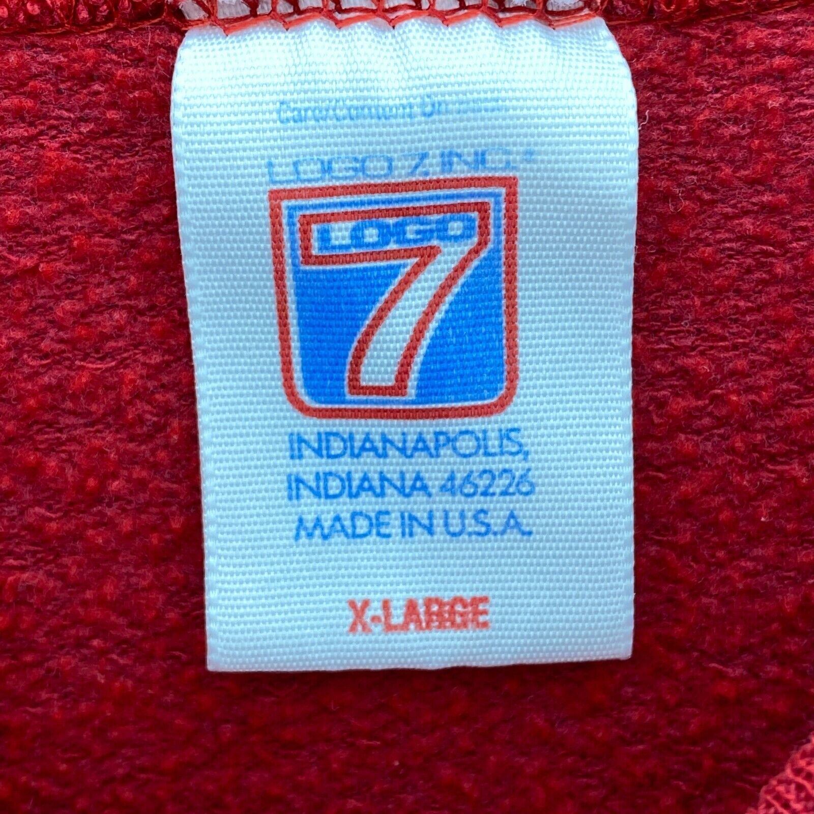 Kansas City Chiefs NFL Logo 7 Vintage Red Sweatshirt Size XL