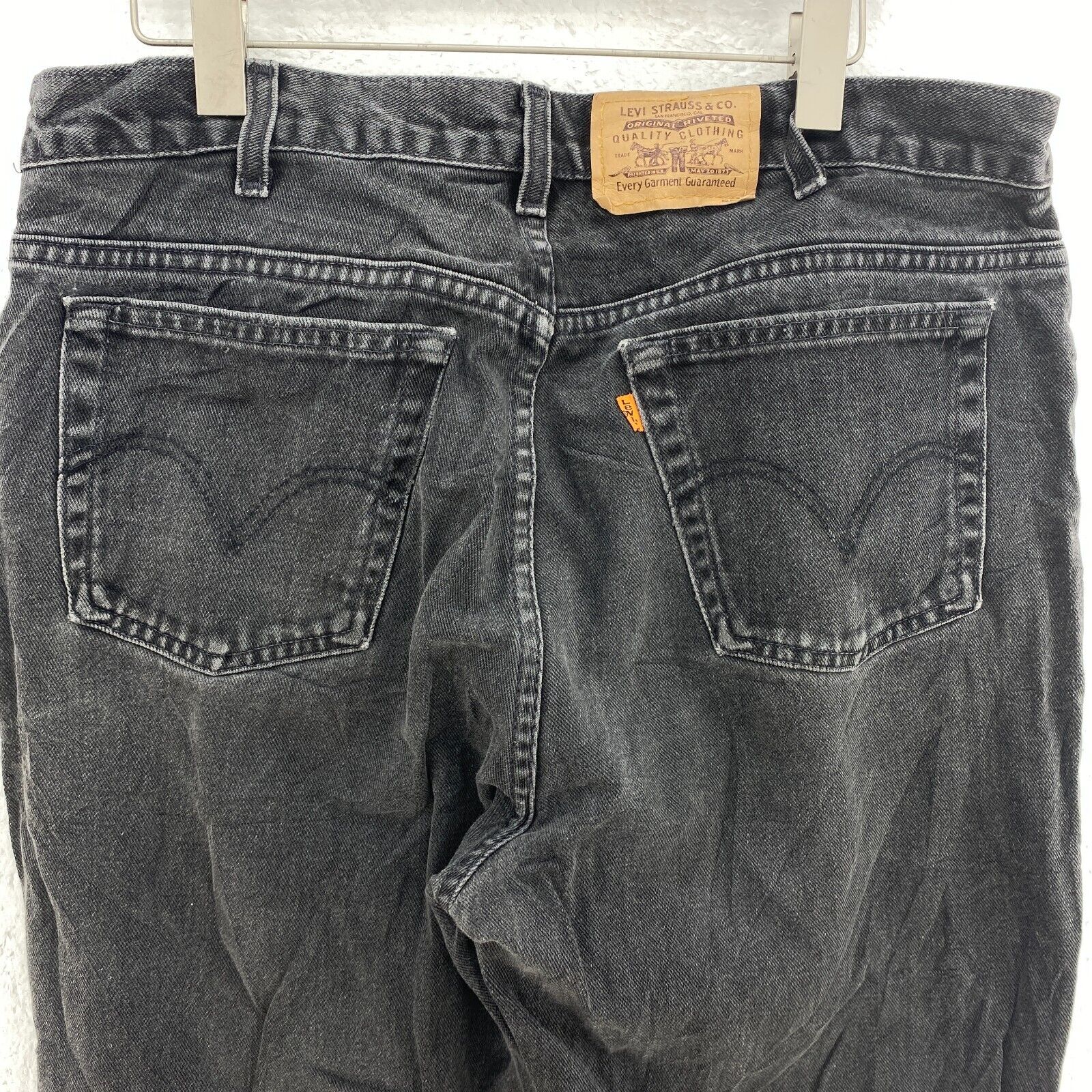 Levi Strauss Orange Tab Black Medium Wash Jeans Size 36 Straight Leg